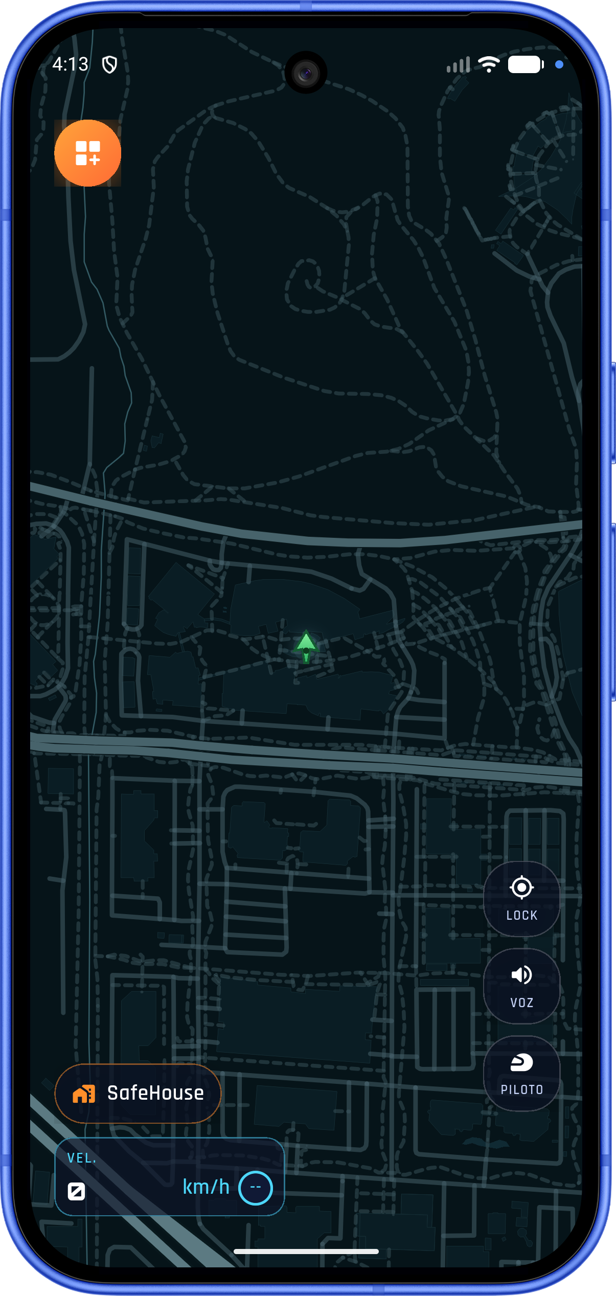 Tema de mapa azul escuro inspirado em Need For Speed Most Wanted